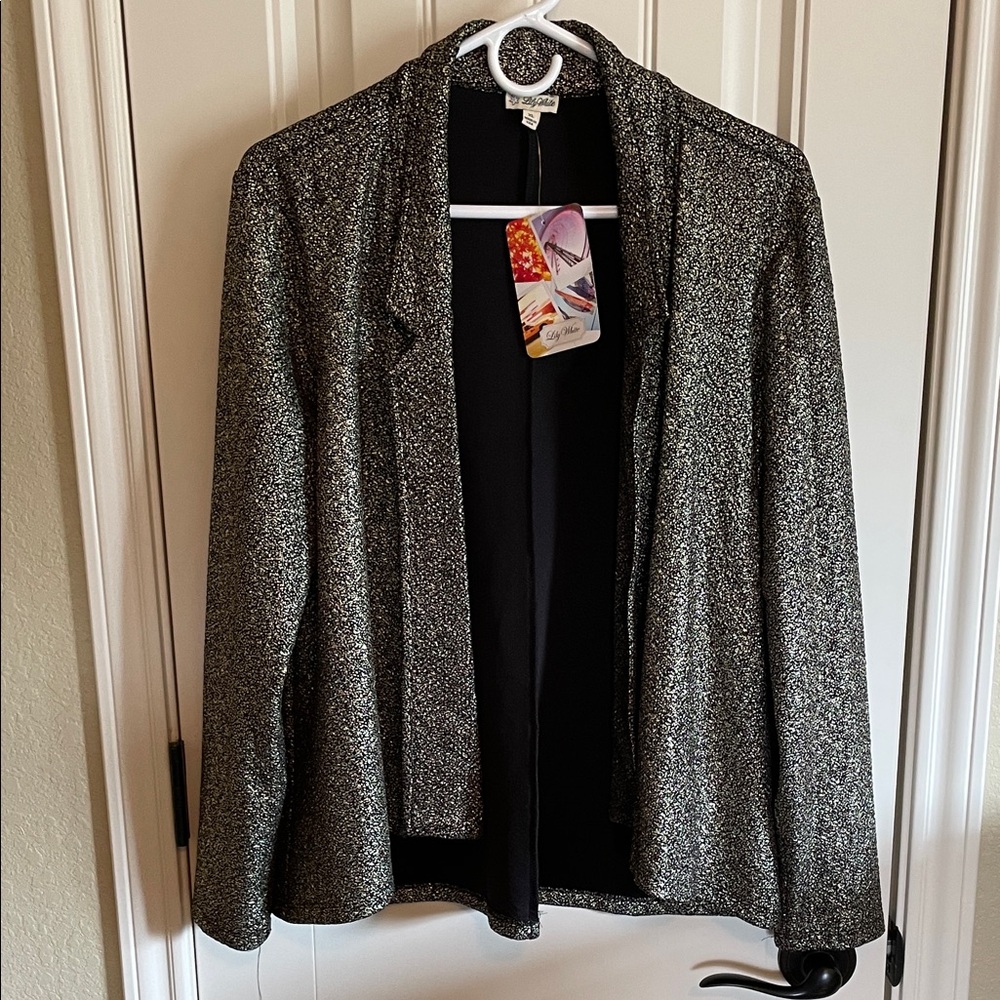 Lily White Black and Gold Blazer